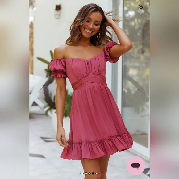 Hello Molly Women's Camara Shy Rose Mini Dress Size 4 - Picture 4 of 16